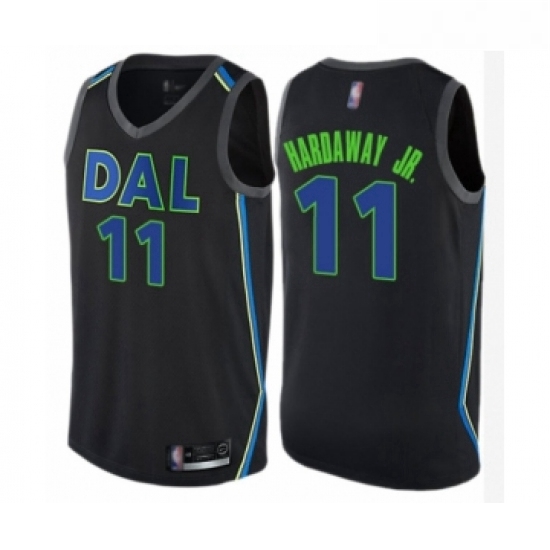 Womens Dallas Mavericks 11 Tim Hardaway Jr Swingman Black Basketball Jersey City Edition