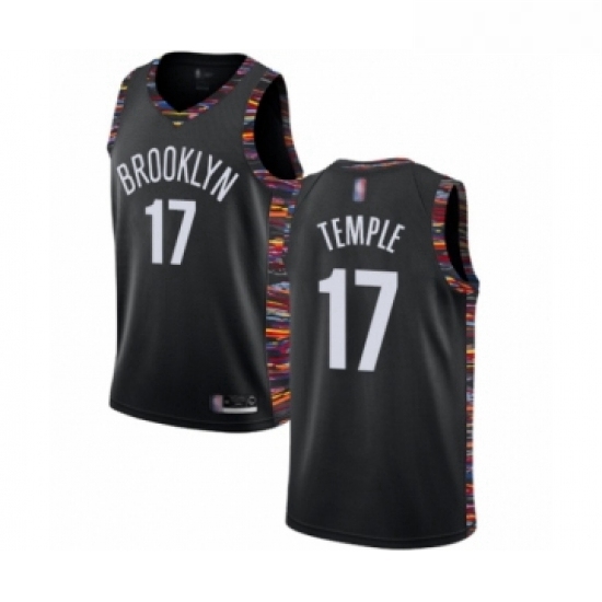 Womens Brooklyn Nets 17 Garrett Temple Swingman Black Basketball Jersey 2018 19 City Edition