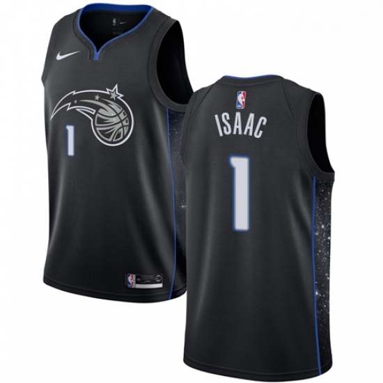 Womens Nike Orlando Magic 1 Jonathan Isaac Swingman Black NBA Jersey City Edition