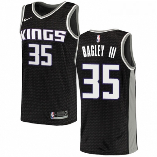 Womens Nike Sacramento Kings 35 Marvin Bagley III Authentic Black NBA Jersey Statement Edition