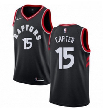 Womens Nike Toronto Raptors 15 Vince Carter Swingman Black Alternate NBA Jersey Statement Edition