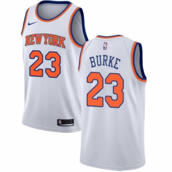 Womens Nike New York Knicks 23 Trey Burke Swingman White NBA Jersey Association Edition