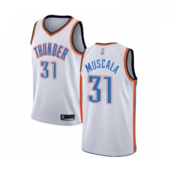 Womens Oklahoma City Thunder 31 Mike Muscala Swingman White Basketball Jersey Association Edition