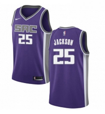 Womens Nike Sacramento Kings 25 Justin Jackson Authentic Purple Road NBA Jersey Icon Edition