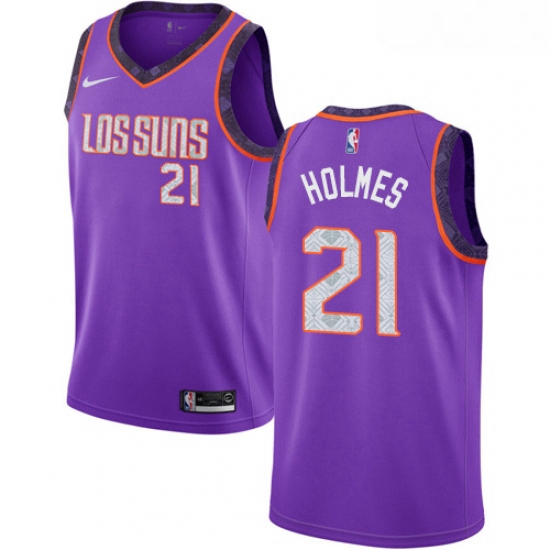 Womens Nike Phoenix Suns 21 Richaun Holmes Swingman Purple NBA Jersey 2018 19 City Edition