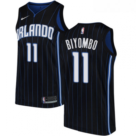 Womens Nike Orlando Magic 11 Bismack Biyombo Authentic Black Alternate NBA Jersey Statement Edition