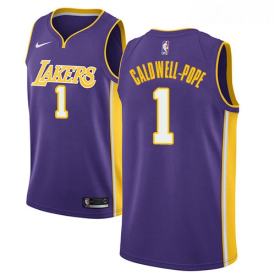 Womens Nike Los Angeles Lakers 1 Kentavious Caldwell Pope Swingman Purple NBA Jersey Statement Editi