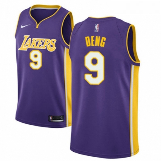 Womens Nike Los Angeles Lakers 9 Luol Deng Authentic Purple NBA Jersey Icon Edition