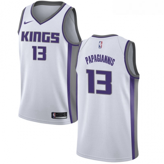 Womens Nike Sacramento Kings 13 Georgios Papagiannis Authentic White NBA Jersey Association Edition