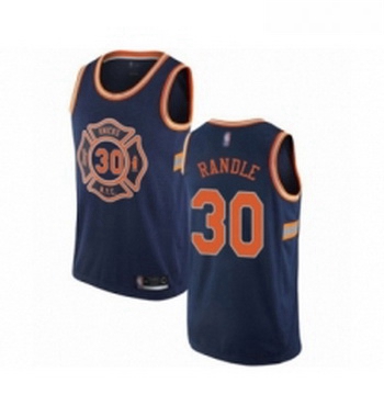 Womens New York Knicks 30 Julius Randle Swingman Navy Blue Basketball Jersey City Edition