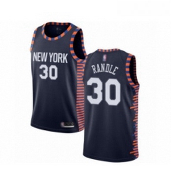 Womens New York Knicks 30 Julius Randle Swingman Navy Blue Basketball Jersey 2018 19 City Edition