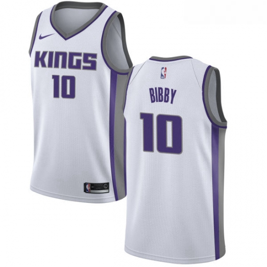 Womens Nike Sacramento Kings 10 Mike Bibby Swingman White NBA Jersey Association Edition