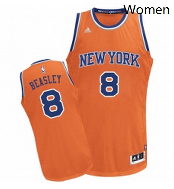 Womens Adidas New York Knicks 8 Michael Beasley Swingman Orange Alternate NBA Jersey