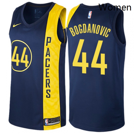 Womens Nike Indiana Pacers 44 Bojan Bogdanovic Swingman Navy Blue NBA Jersey City Edition