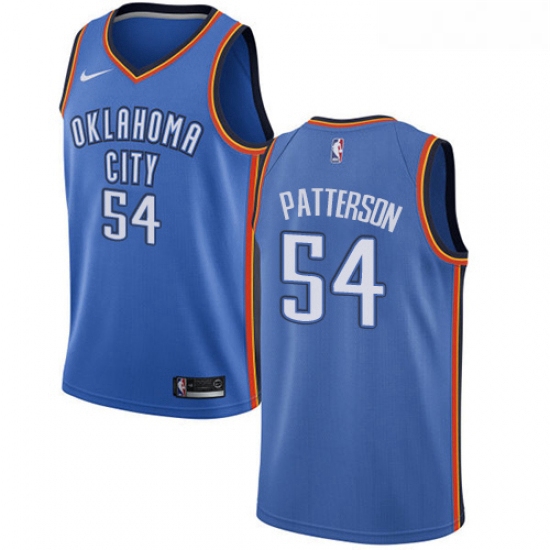 Womens Nike Oklahoma City Thunder 54 Patrick Patterson Swingman Royal Blue Road NBA Jersey Icon Edit