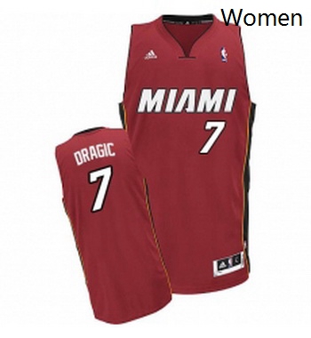 Womens Adidas Miami Heat 7 Goran Dragic Swingman Red Alternate NBA Jersey