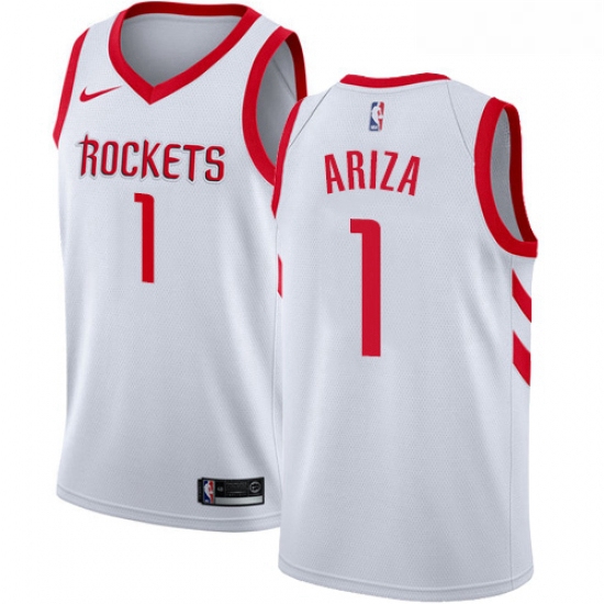 Womens Nike Houston Rockets 1 Trevor Ariza Swingman White Home NBA Jersey Association Edition