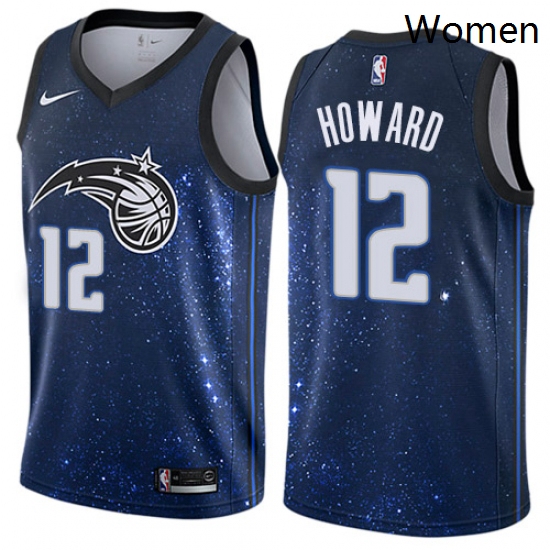 Womens Nike Orlando Magic 12 Dwight Howard Swingman Blue NBA Jersey City Edition