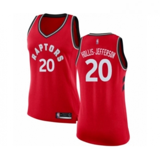 Womens Toronto Raptors 20 Rondae Hollis Jefferson Swingman Red Basketball Jersey Icon Edition