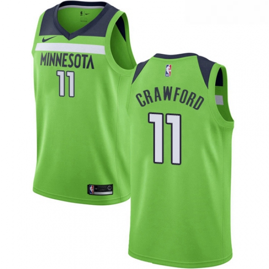 Womens Nike Minnesota Timberwolves 11 Jamal Crawford Authentic Green NBA Jersey Statement Edition