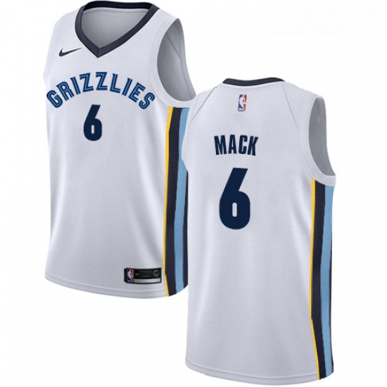 Womens Nike Memphis Grizzlies 6 Shelvin Mack Swingman White NBA Jersey Association Edition