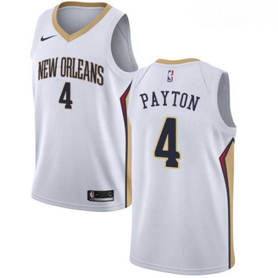 Womens Nike New Orleans Pelicans 4 Elfrid Payton Swingman White NBA Jersey Association Edition