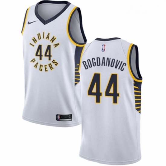 Womens Nike Indiana Pacers 44 Bojan Bogdanovic Authentic White NBA Jersey Association Edition