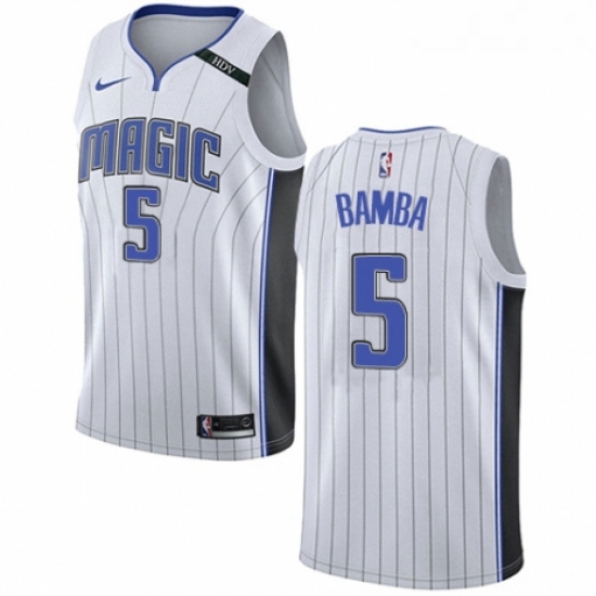 Womens Nike Orlando Magic 5 Mohamed Bamba Authentic White NBA Jersey Association Edition