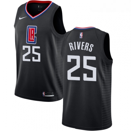 Womens Nike Los Angeles Clippers 25 Austin Rivers Swingman Black Alternate NBA Jersey Statement Edit