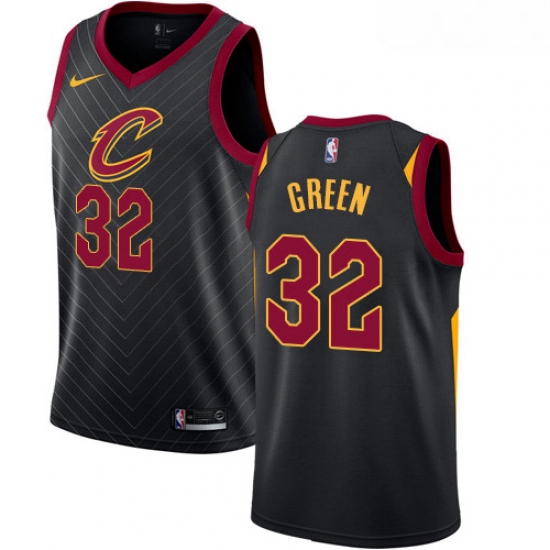 Womens Nike Cleveland Cavaliers 32 Jeff Green Authentic Black Alternate NBA Jersey Statement Edition