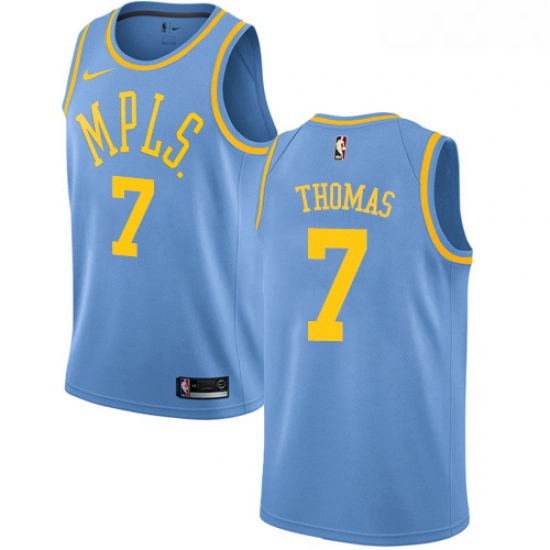 Womens Nike Los Angeles Lakers 7 Isaiah Thomas Swingman Blue Hardwood Classics NBA Jersey