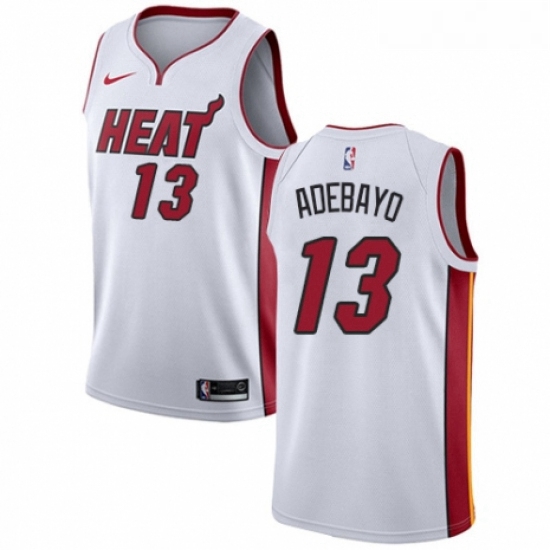 Womens Nike Miami Heat 13 Edrice Adebayo Authentic NBA Jersey Association Edition