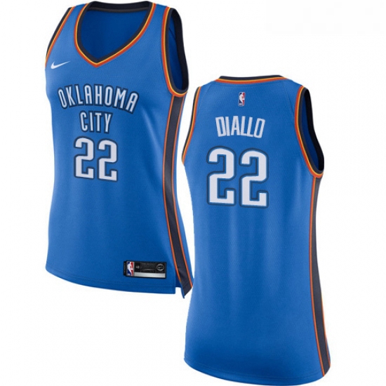 Womens Nike Oklahoma City Thunder 22 Hamidou Diallo Swingman Royal Blue NBA Jersey Icon Edition