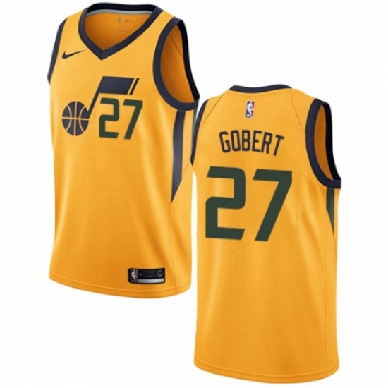 Womens Nike Utah Jazz 27 Rudy Gobert Swingman Gold NBA Jersey Statement Edition