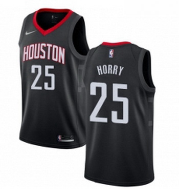 Womens Nike Houston Rockets 25 Robert Horry Authentic Black Alternate NBA Jersey Statement Edition