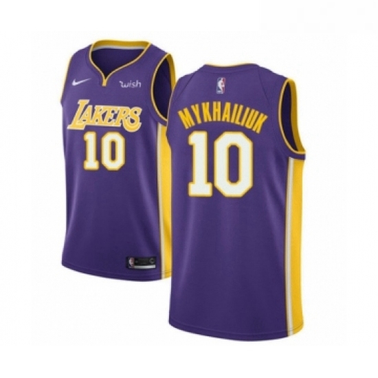 Womens Los Angeles Lakers 10 Sviatoslav Mykhailiuk Authentic Purple Basketball Jersey Statement Edit