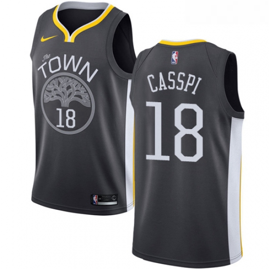 Womens Nike Golden State Warriors 18 Omri Casspi Swingman Black Alternate NBA Jersey Statement Editi