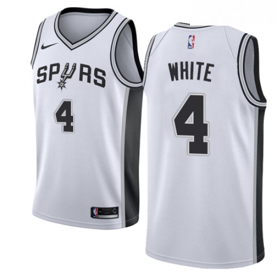 Womens Nike San Antonio Spurs 4 Derrick White Swingman White Home NBA Jersey Association Edition