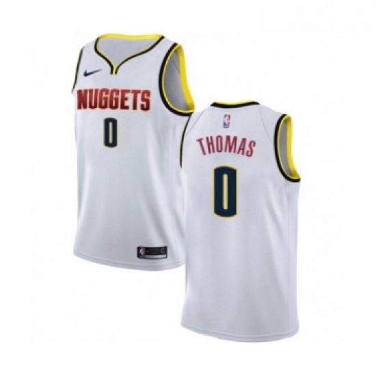 Womens Nike Denver Nuggets 0 Isaiah Thomas Swingman White NBA Jersey Association Edition