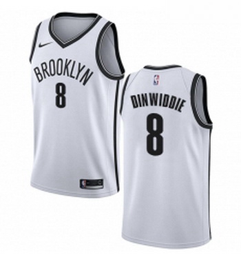 Womens Nike Brooklyn Nets 8 Spencer Dinwiddie Swingman White NBA Jersey Association Edition