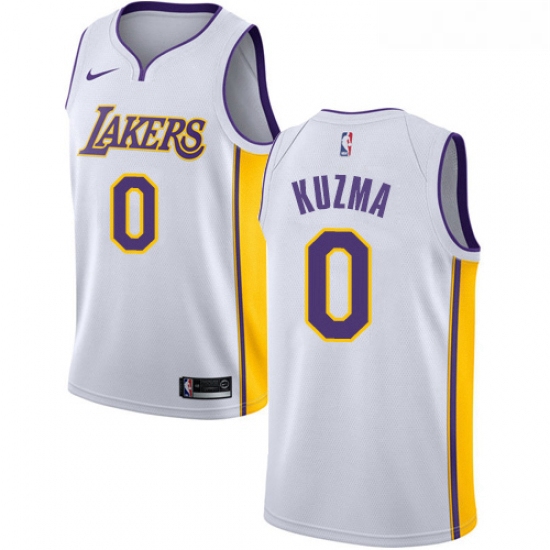 Womens Nike Los Angeles Lakers 0 Kyle Kuzma Swingman White NBA Jersey Association Edition