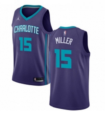 Womens Nike Jordan Charlotte Hornets 15 Percy Miller Authentic Purple NBA Jersey Statement Edition