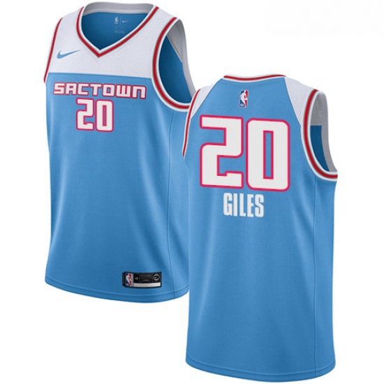 Womens Nike Sacramento Kings 20 Harry Giles Swingman Blue NBA Jersey 2018 19 City Edition