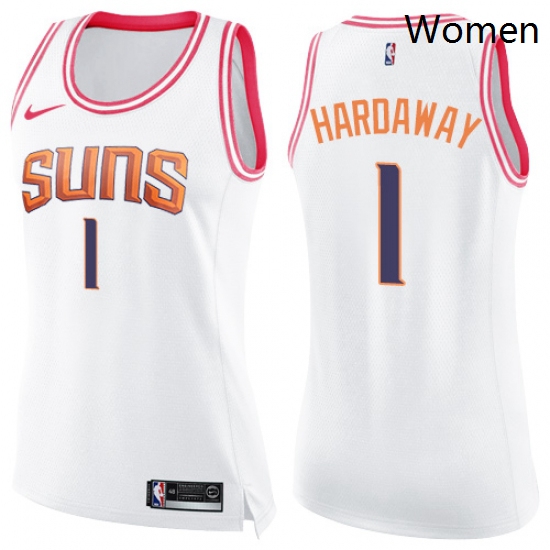 Womens Nike Phoenix Suns 1 Penny Hardaway Swingman WhitePink Fashion NBA Jersey