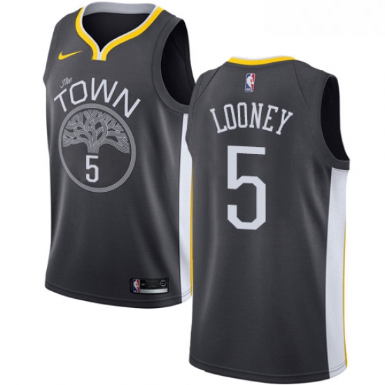 Womens Nike Golden State Warriors 5 Kevon Looney Swingman Black Alternate NBA Jersey Statement Editi