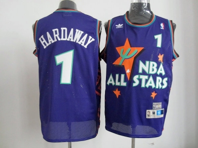 NBA Orlando Magic 95 All Star #1 Hardaway Purple Jerseys