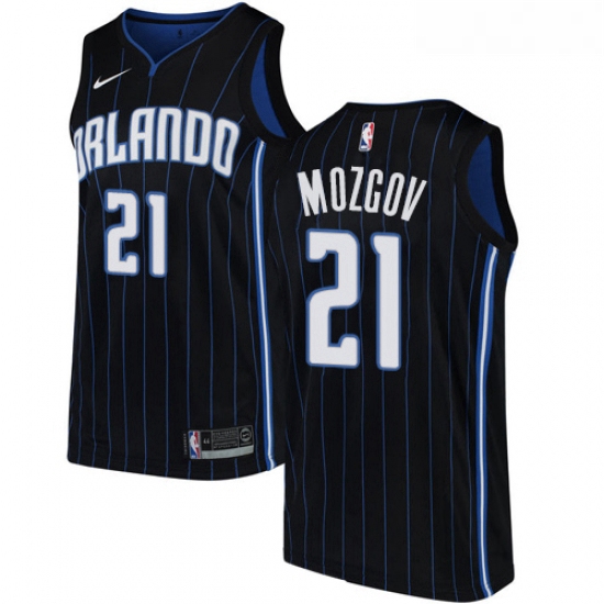 Womens Nike Orlando Magic 21 Timofey Mozgov Authentic Black NBA Jersey Statement Edition