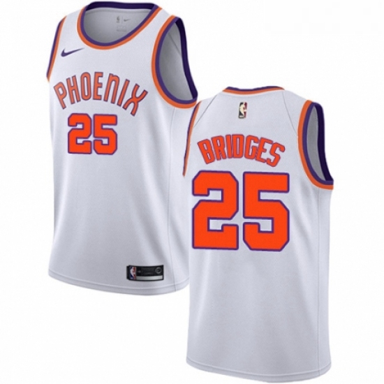 Womens Nike Phoenix Suns 25 Mikal Bridges Swingman White NBA Jersey Association Edition