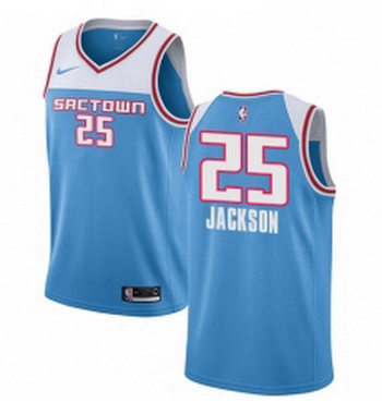 Womens Nike Sacramento Kings 25 Justin Jackson Swingman Blue NBA Jersey 2018 19 City Edition