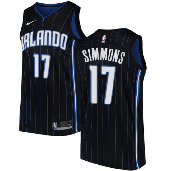 Womens Nike Orlando Magic 17 Jonathon Simmons Authentic Black Alternate NBA Jersey Statement Edition